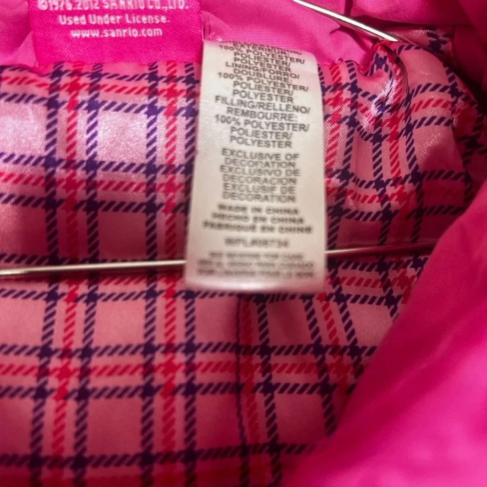 Vintage Hello Kitty Coat Sz 5 Pink Puffer Jacket Winter Coat - Picture 7 of 8